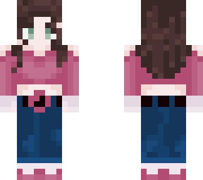 pink shirt and jeans