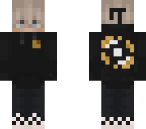 blonde boy with black hoodie