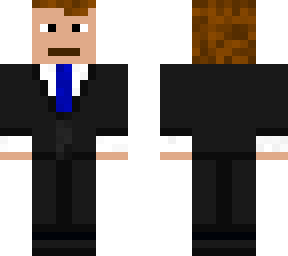 suit w/ blue tie