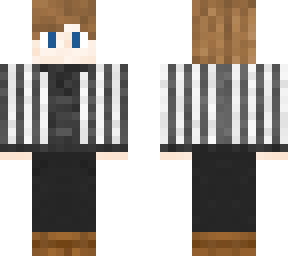 stipe suit with different hair