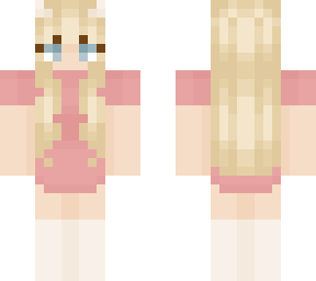 blonde girl in pink