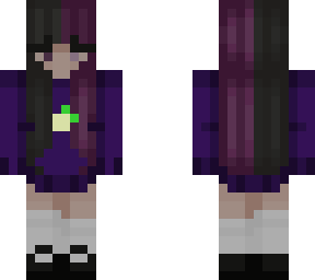 girl with a purple jumper with lemon on