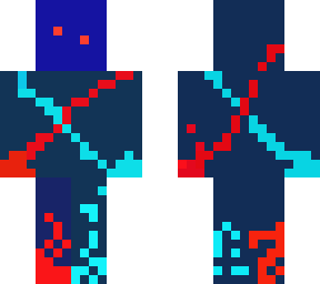 blue red