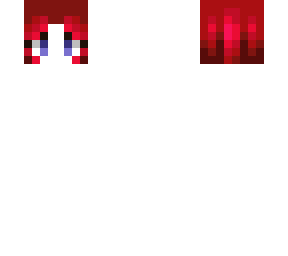 female hb - short raspberry red bangs