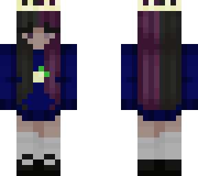 girl with a lemon on her blue jumper