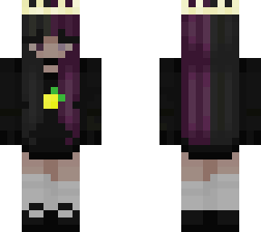 girl with black jumper with a lemon.