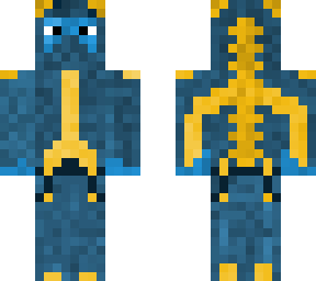 blue ninja with gold features