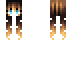 female hb - black ombre brown & blonde pigtails