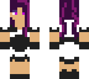 simple maid purple-pink hair