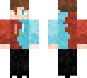 cyan and red man