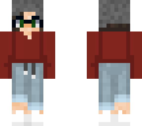 girl with glasses (short gray hair)