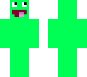 green funny face