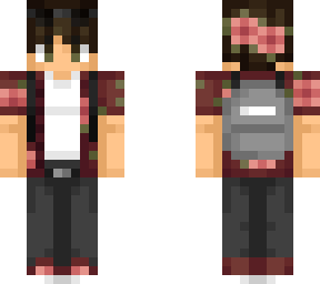 dazzles (me) - may flowers, open shirt with backpack
