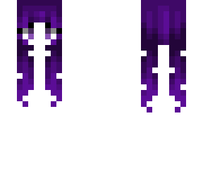 female hb - dark royal purple pigtails