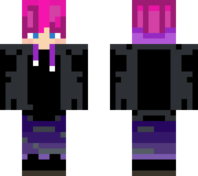 pink hair black hoodie