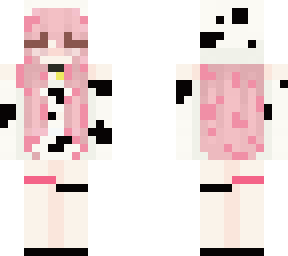 strawberry and black and white cow