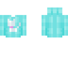 cat hoodie - cyan - ob - rq