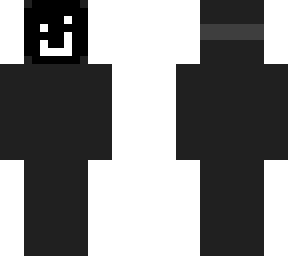 gray with white and black mask