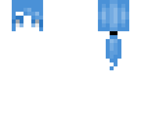 blue ponytail