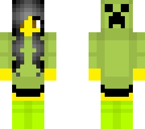 female - creeper hoodie - skirt - socks