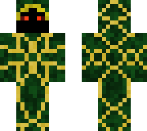 hooded green robe