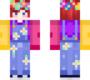 overalls-flower crown
