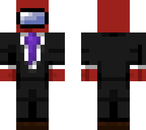 red amongus in suit