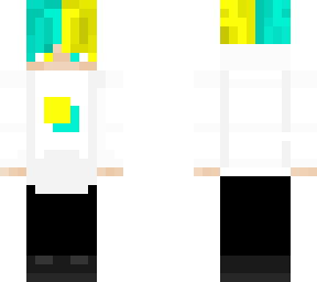 yellow and aqua boy white t-shirt