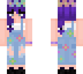 ripped overalls with flowers and flower crown
