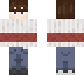 lg white and red sweater