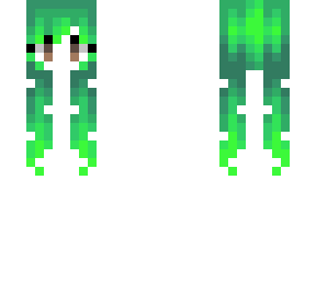 female hb - fairytale toxic green ombre pigtails
