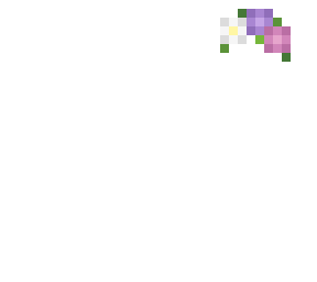 ob - pastel white purple & pink flower crown