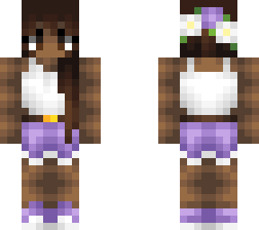 summer pastel girl w/ white & purple