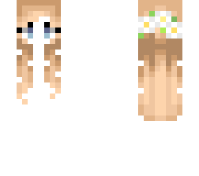 female hb - long light blonde & daisy white