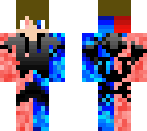 skin gamer mi rouge mi bleu