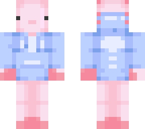 axolotl blue hoodie