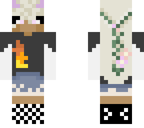 demon girl, medium hair, shorts