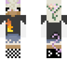 demon girl, short hair, shorts and tail