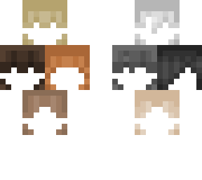 a bunch of random ways to make hair (front)