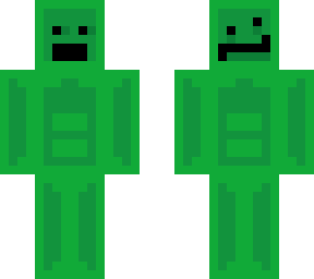 green guy but he happy