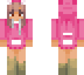 pink hoodie girl