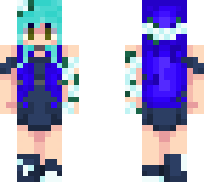 blue hair woodland elf