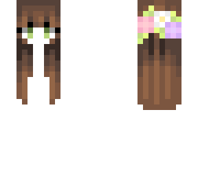 female hb - straight brunette w/ flowers v2