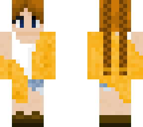 mustard jacket girl