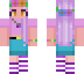 cool girl with rainbow flower crown, rainbow bracelet.