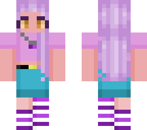 girl with light purple hair.