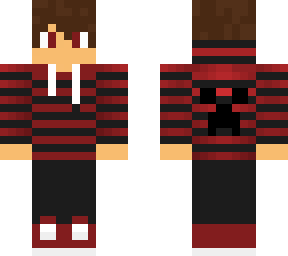 red and black striped hoodie