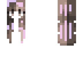 brown and blond hair with pink and purple high lights
