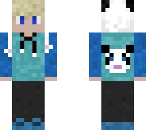 blonde with panda hat