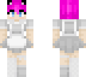 pink hair catboy maid